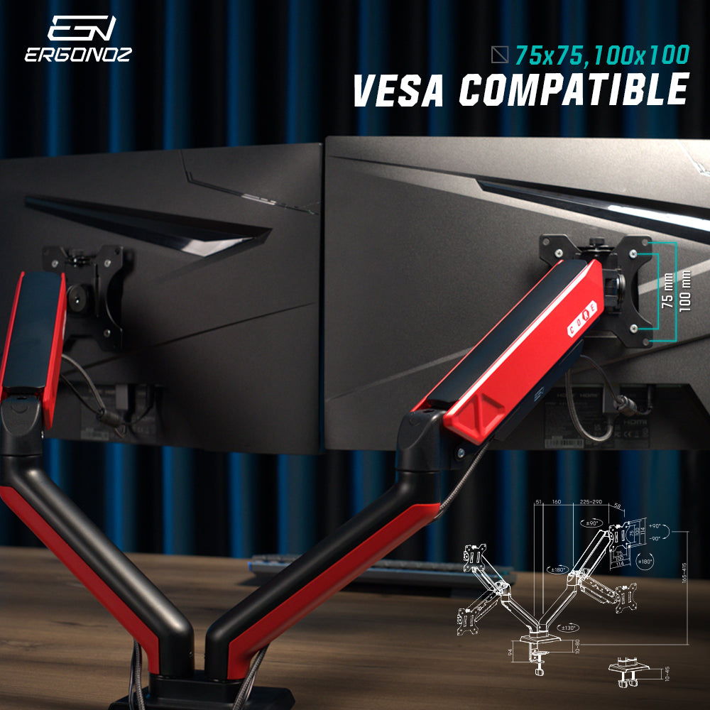 ERGONOZ Core Single Monitor Arm