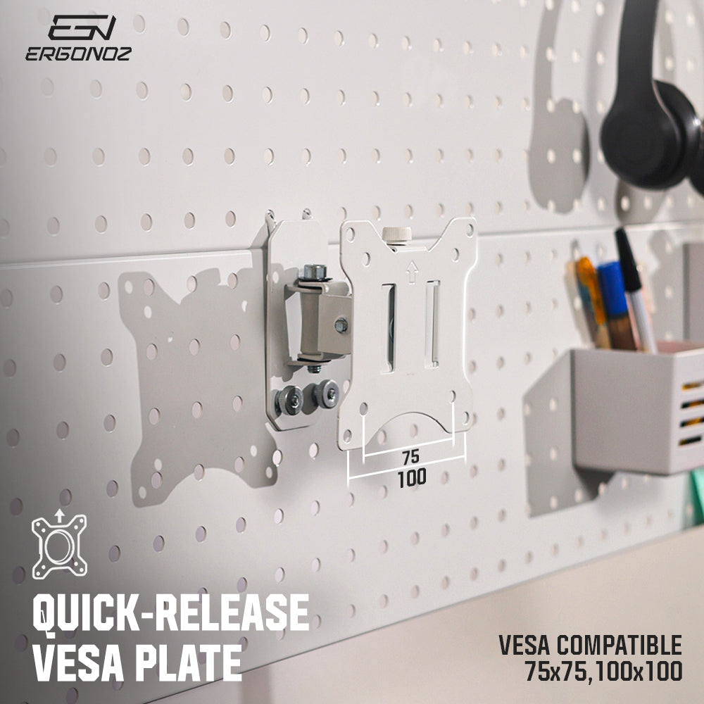 Ergonoz Organizer Panel with Monitor Mount 02