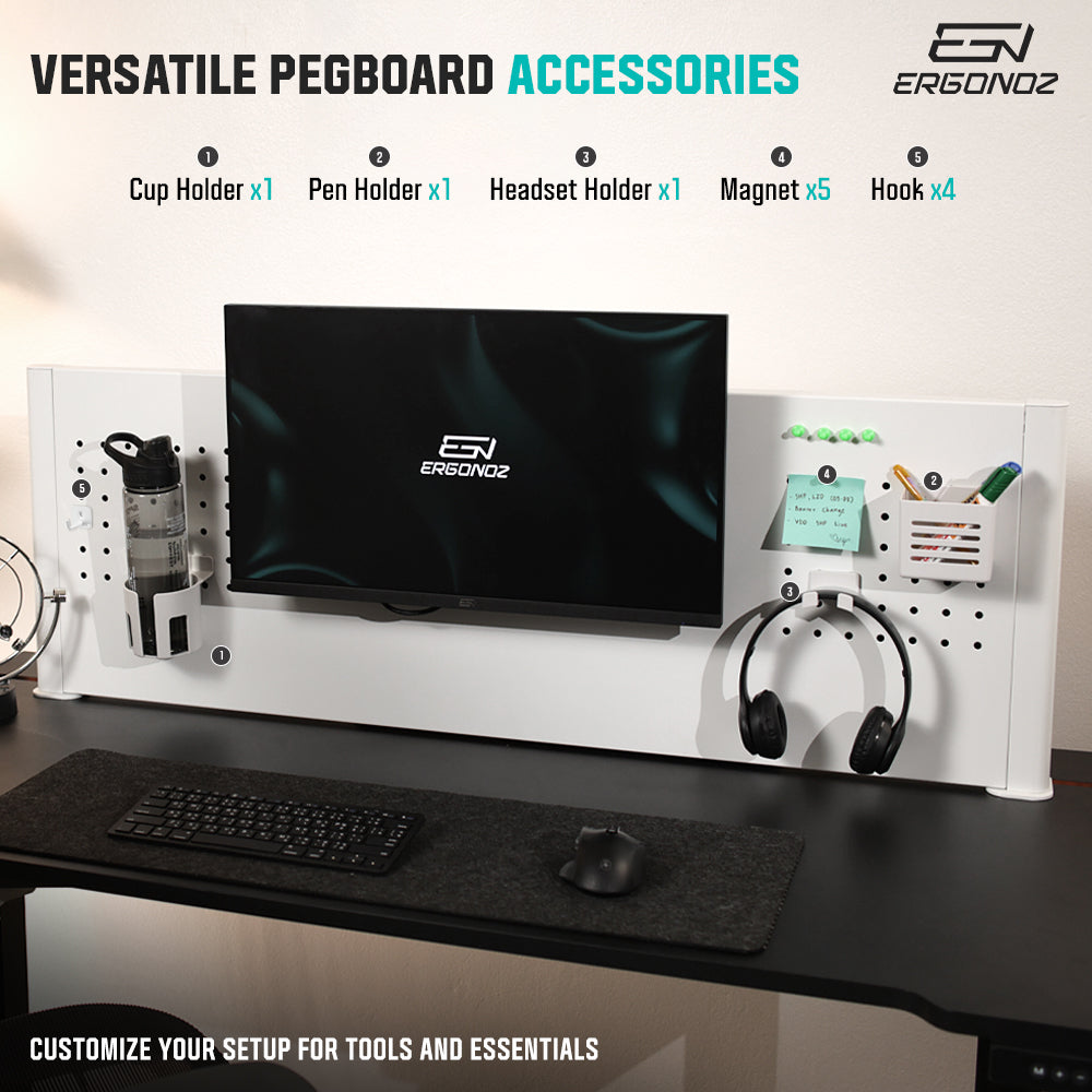 Ergonoz Organizer Panel with Monitor Mount 01
