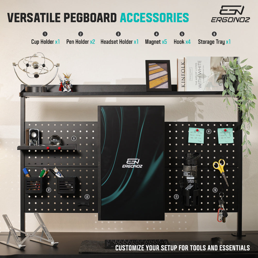 Ergonoz Organizer Panel with Monitor Mount 02
