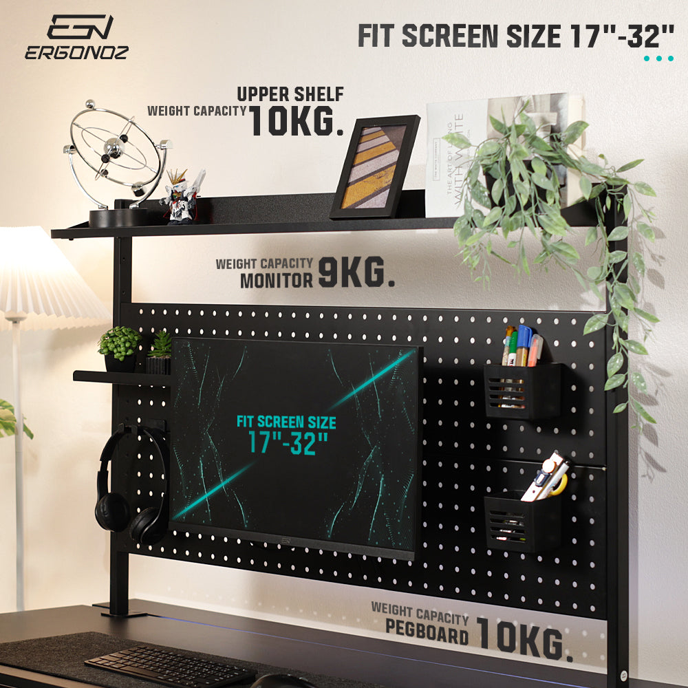 Ergonoz Organizer Panel with Monitor Mount 02
